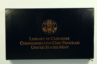 2000 - W Library of Congress Bimetallic Ten Dollar Gold & Platinum Coin RARE 2