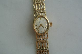 Ladies Vintage Solid 9ct Gold Geneve Rotary Watch
