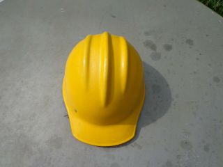 Vtg Bullard 502 Hard Hat Yellow Fiberglass Tag Hard Boiled