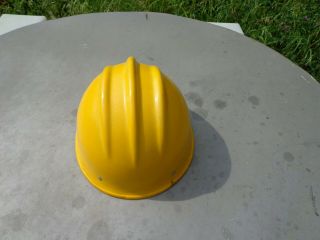 vtg Bullard 502 Hard Hat Yellow Fiberglass Tag Hard Boiled 2