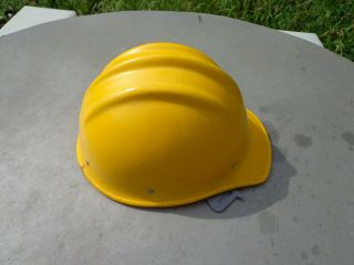 vtg Bullard 502 Hard Hat Yellow Fiberglass Tag Hard Boiled 3