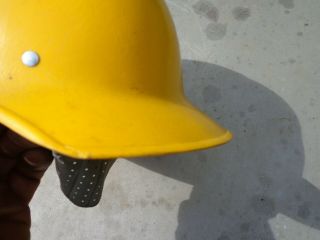 vtg Bullard 502 Hard Hat Yellow Fiberglass Tag Hard Boiled 5