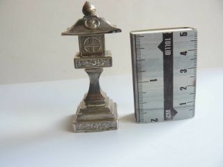 China Chinese Sterling Silver Tower Salt & Pepper Shaker Maker Unknown 1900s