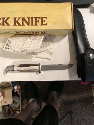 Vintage 1989 Buck 102 Stag Knife Lnib