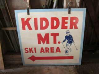 Vintage Sign For Kidder Mtn Ski Area