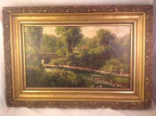 Antique Oil Painting By Henry Hulsmann