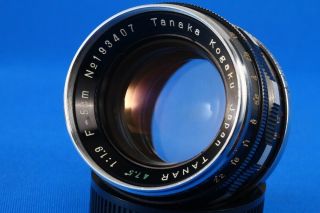 " Very Rare " Tanaka Kogaku Tanar 5cm [50mm] F1.  9 Ltm39 Lens,  " Exc,  " From Jp
