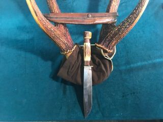 Antique Ixl Wostenholm Bowie Knife W/ Sheath