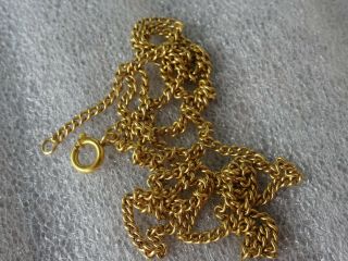 Vintage 14k Solid Yellow Fine Gold 26 " Link Chain Necklace 11.  4 Grams