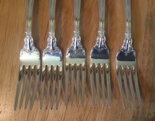 5pc GORHAM CHANTILLY 255GM Sterling Silver Forks No MONO 3