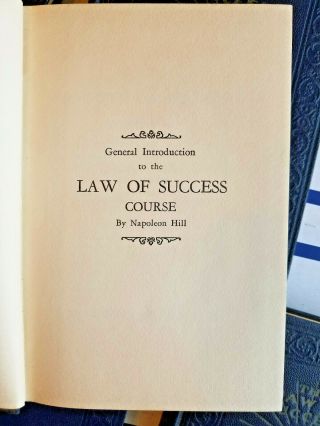 THE LAW OF SUCCESS,  Napoleon Hill,  8 Books 16 Lessons HC 1928 First Edition RARE 5