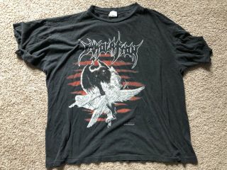 Immolation Vintage 1992 Tour Shirt Large Blue Grape