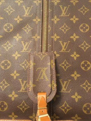 Vintage Authentic Louis Vuitton Canvas Monogram Garment Bag 45 