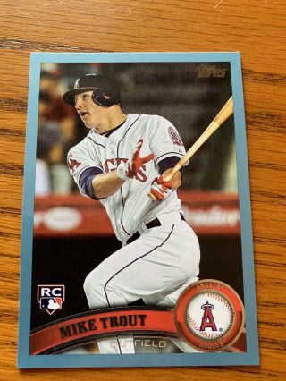 2011 Topps Update Mike Trout Rookie Card Walmart Exclusive Blue Us175 Rc Rare