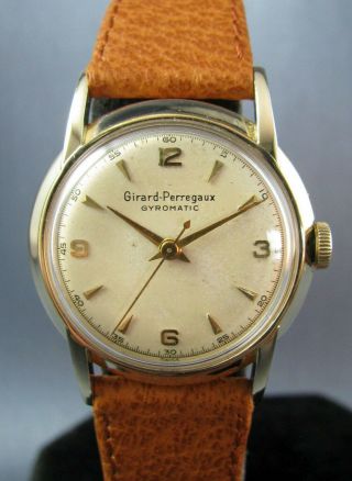 Vintage Girard Perregaux Gyromatic 10K Gold GF Automatic Mens Watch 1950s 2