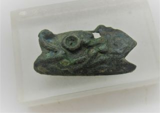 Detector Finds Ancient Viking Norse Bronze Strap End In The Form Of A Serpent