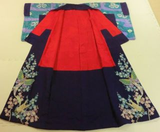 ANTIQUE,  Japanese kimono,  KASANEGI Inner,  Silk,  Bridal Costume,  RARE P040947 2