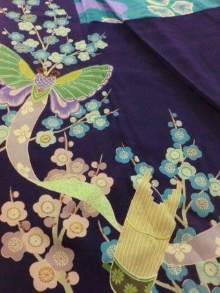 ANTIQUE,  Japanese kimono,  KASANEGI Inner,  Silk,  Bridal Costume,  RARE P040947 3