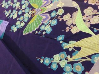 ANTIQUE,  Japanese kimono,  KASANEGI Inner,  Silk,  Bridal Costume,  RARE P040947 6