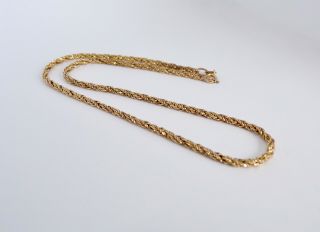 Vintage Solid 9ct Gold Rope Chain,  9.  3 Grams,  Retro Wedding,  Not Scrap 3