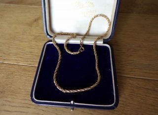 Vintage Solid 9ct Gold Rope Chain,  9.  3 Grams,  Retro Wedding,  Not Scrap 5
