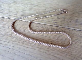 Vintage Solid 9ct Gold Rope Chain,  9.  3 Grams,  Retro Wedding,  Not Scrap 6
