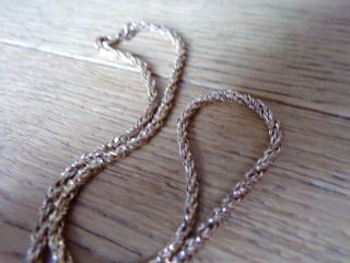 Vintage Solid 9ct Gold Rope Chain,  9.  3 Grams,  Retro Wedding,  Not Scrap 7