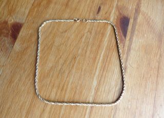 Vintage Solid 9ct Gold Rope Chain,  9.  3 Grams,  Retro Wedding,  Not Scrap 8