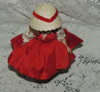 Vintage Cissette Doll in Red/Poka Dotted Decor Dress.  LOOK 2