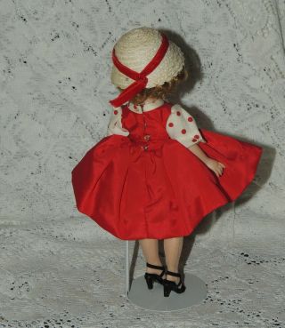 Vintage Cissette Doll in Red/Poka Dotted Decor Dress.  LOOK 3