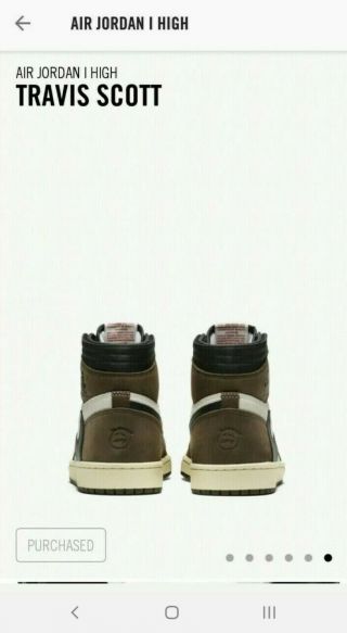 Rare Jordan 1 Travis Scott Size 11 100 Authentic From Nike Snkrs 6