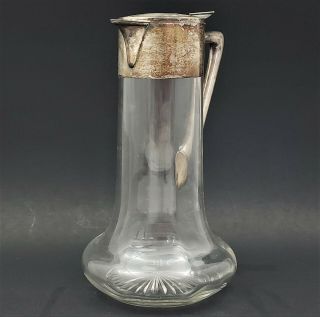 Antique Emil Harnisch for Gebr.  Friedlander 800 Silver Mounted Claret Jug Carafe 3