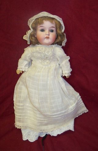 Antique Karl Hartmann Germany Composition Body Bisque Head Doll W/ Sleep Eyes