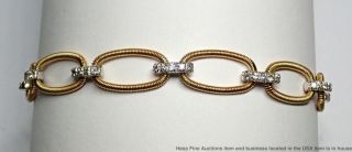 Marco Bicego Vintage 18k Gold Fine Diamond Oval Link Designer Bracelet 10.  3g