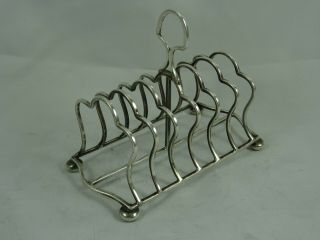Smart Solid Silver Toast Rack,  1896,  134gm