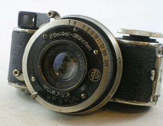 Vintage Mini Fex Subminiature Camera w/25mm f1.  8 ASTRO - Berlin PAN TACHAR Lens 2