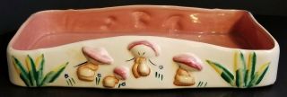 Vintage 1940 Walt Disney Vernon Kilns Multi - Colored/pink Mushroom Bowl 120
