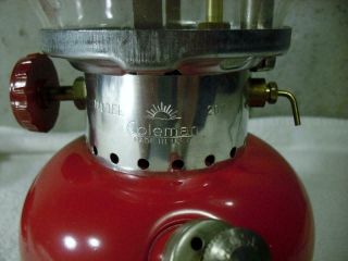 Vintage 1967 Unfired Red Coleman 200A Gas Camping Lantern 7 67 9