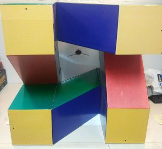 Vintage Authentic NINTENDO 64 Cardboard Cube 3 - D DISPLAY SIGN N64 Video Games 3