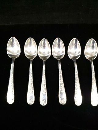 S.  Kirk & Son Old Maryland Engraved Sterling Silver 925 Six Teaspoons