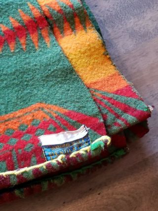 VTG 1920 ' s Pendleton Wool Blanket Aztec Southwest Tribal Multi - COLOR 71” x 60 