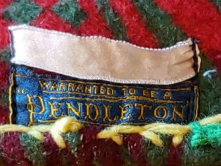 VTG 1920 ' s Pendleton Wool Blanket Aztec Southwest Tribal Multi - COLOR 71” x 60 