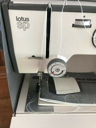 Vintage Elna Lotus Sewing Machine with all its parts,  including the pedal 7