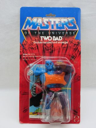 Motu,  Vintage,  Two Bad,  Masters Of The Universe,  Moc,  Carded,  Figure,  He - Man
