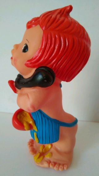 Vintage 1966 Doll Ideal Toy Rubber Girl Portugal Apron Only Nude Telephone