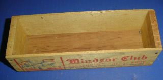 VTG.  2 LB.  WINDSOR CLUB WOOD CHEESE BOX SHOWING CASTLE - MANITOWOC,  WISCONSIN 2