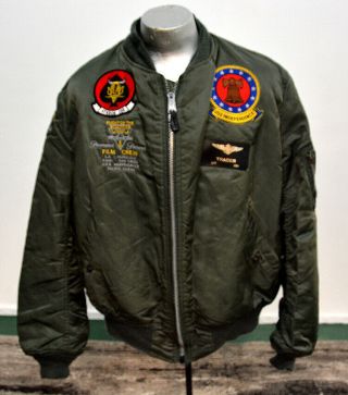 Flight Of The Intruder Crew Member Flight Bomber Jacket Xl Vintage 1990s Rare