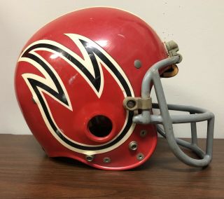 Rare 1974 Wfl World Football League Game Helmet Chicago Fire W/facemask