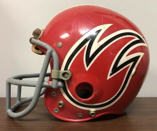 Rare 1974 WFL World Football League Game Helmet Chicago Fire W/Facemask 2