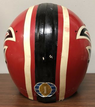 Rare 1974 WFL World Football League Game Helmet Chicago Fire W/Facemask 4